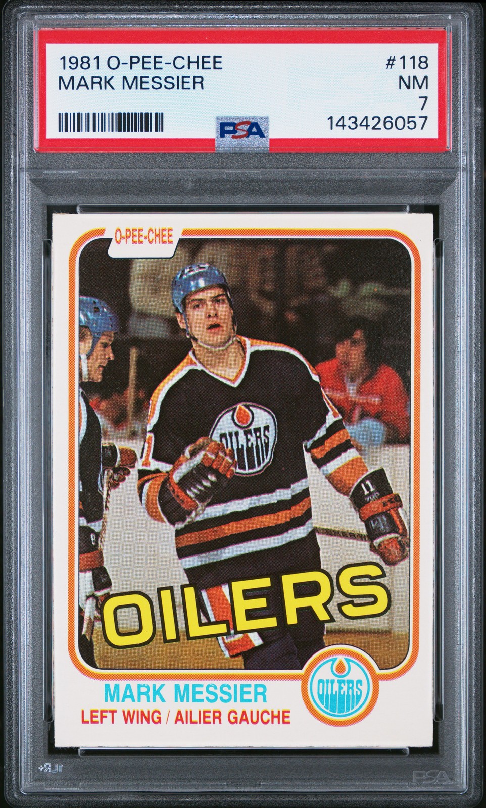 1981 O-PEE-CHEE #118 MARK MESSIER PSA 7
