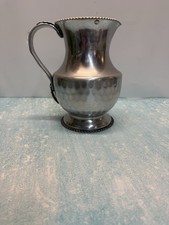 Vintage Cromwell Hand Wrought Aluminum Pitcher / Hammered Finish / 3qt - 12 Cups