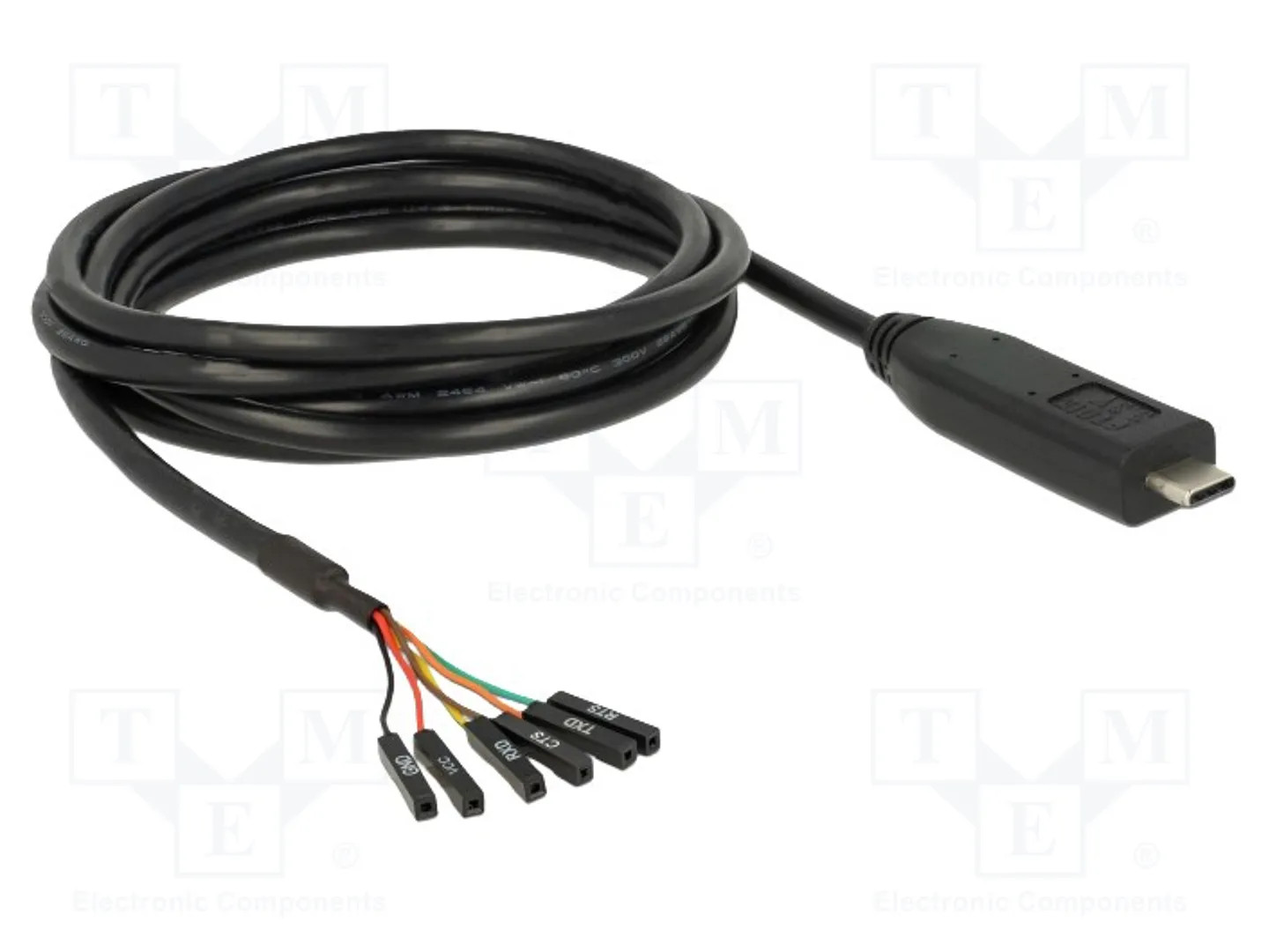 Delock Noir - Câble Usb / Série - 24 Pin Usb-C (M) Pour 6 Broches Ttl (F) Séparé - 3.3 V - 2 M - Image 2