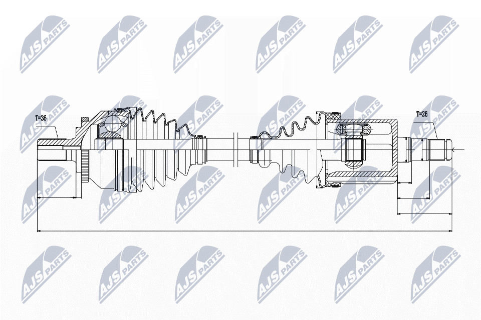 N.T.Y. NPW-VV-045.NTY Drive Shaft for VOLVO - Image 5
