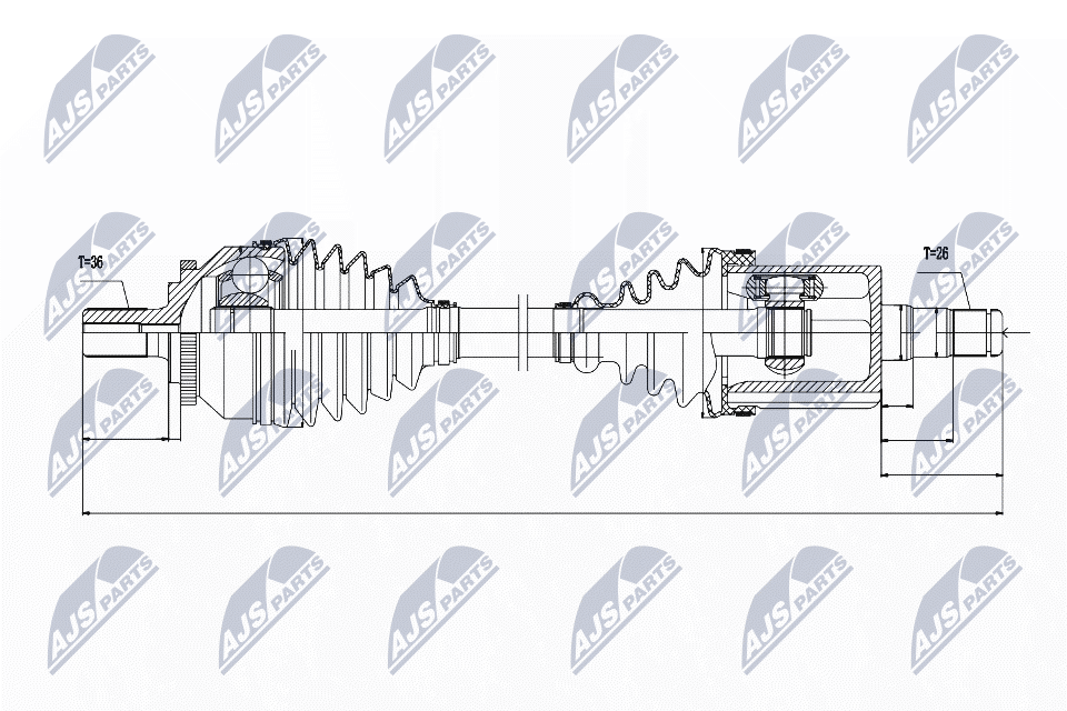 N.T.Y. NPW-VV-045.NTY Drive Shaft for VOLVO - Image 5