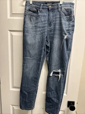 Judy Blue Los Angeles Womens Medium Wash Distressed High Rise Skinny Jeans Sz 10