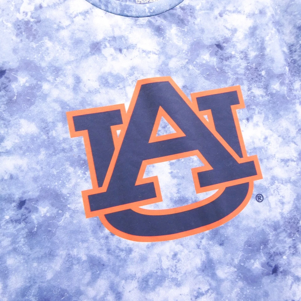 Certo By Northwest Crop Top Shirt Womens Small Blue Auburn Tigers Tie Dye New - Image 4 of 4