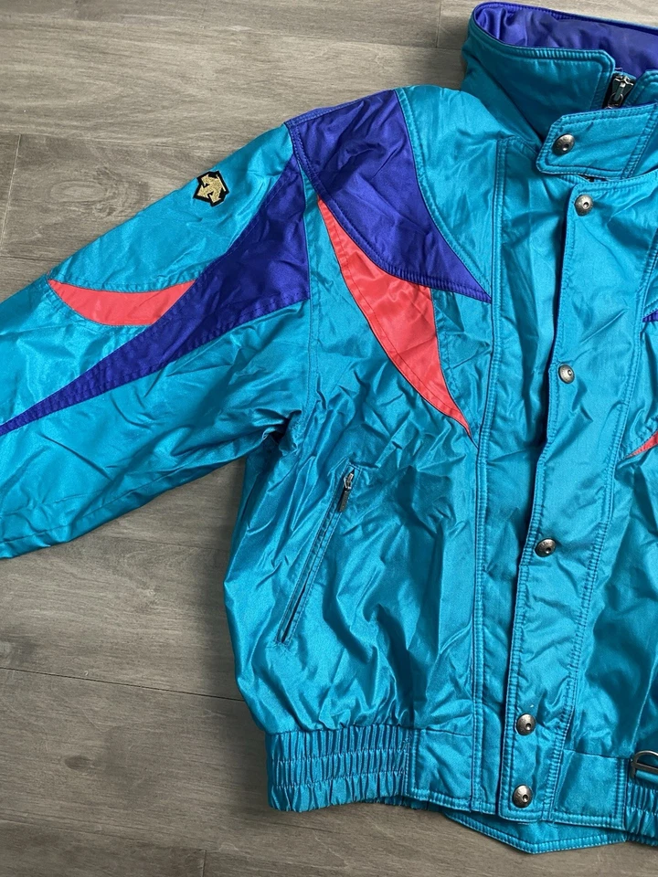 Винтажная лыжная куртка Descente мужская размер M Cyber Y2k зимняя мешковатая гранж - Изображение 3 из 4