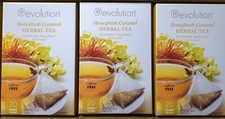 Revolution Honeybush Caramel Herbal Tea -(3 Boxes) 60 Bags NEW *See Description*