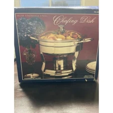 Vintage Cooking Club Chafing Dish Stainless Steel Buffet Server Warmer