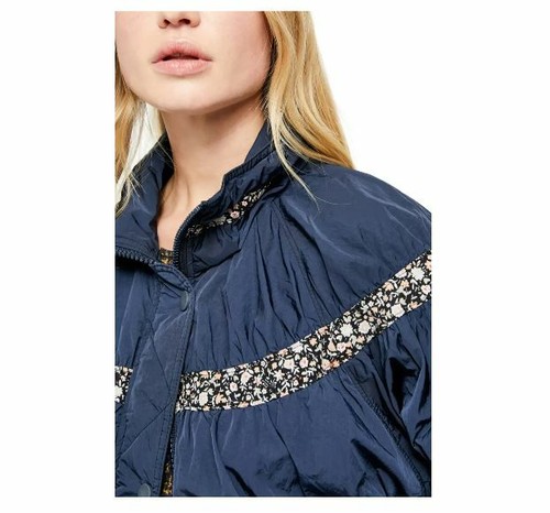Chaqueta de bombardero Free People On My Mind azul marino XS $228 - Imagen 4 de 4