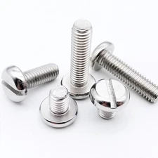 M1.6 M2 M2.5 M3 M4 M5 M6 304 Stainless Steel Slotted Pan Round Head Screw Bolt