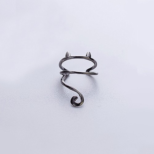 925 Sterling Silver Cat Ear Cuff Clip Wrap Climber Crawler SINGLE Earring A1728