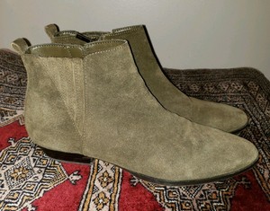 ladies green ankle boots