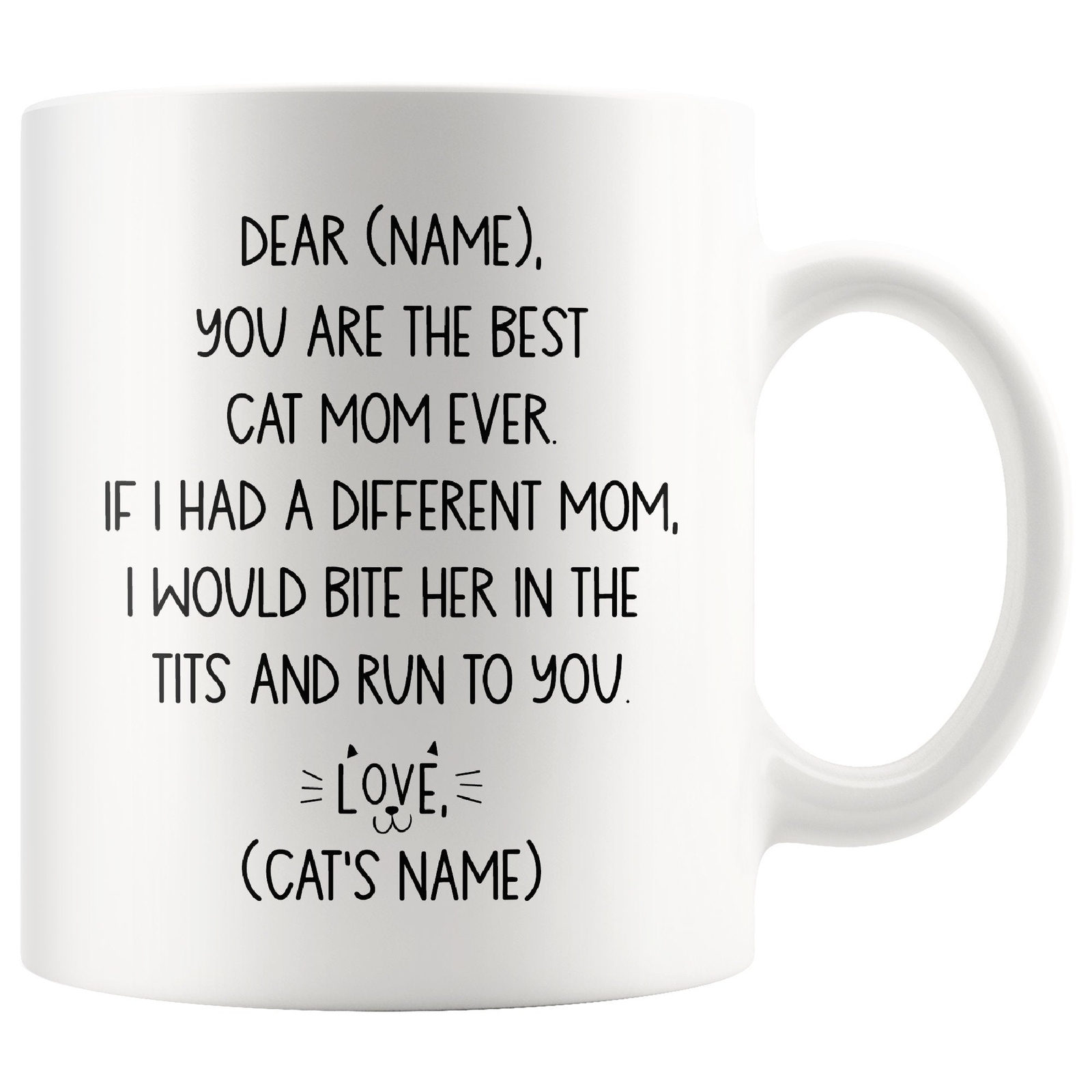 Cat Mom Coffee Mug You Are The Best Cat Mom Ever Cat Mother Gift Idea Funny