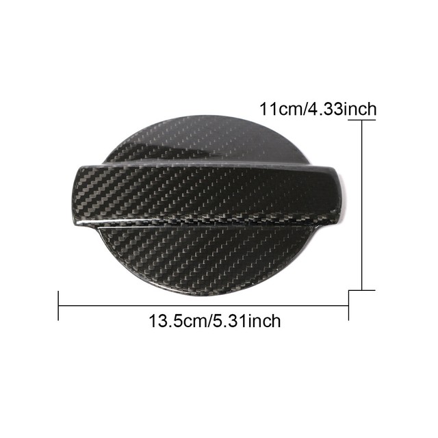 Black Fuel Filler Door Tank Gas Cap Lid Cover Carbon For Audi TT TTS