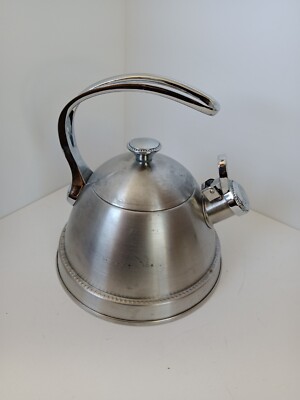 Pomerantz Stainless Steel Art Deco Tea Pot/Kettle 9