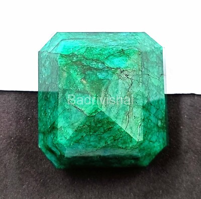 305 Ct Natural Green Emerald Opaque IGL Emerald Cut From Brazil Loose Gems 24N