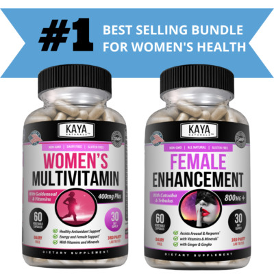 Women's Multivitamin and Female Enhancement Supplement Bundle, Women Enhancement