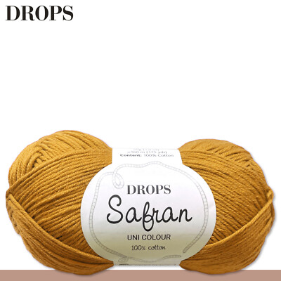 Drops 50 g Safran Baumwolle Babygarn Sommergarn Stricken Häkeln 46 Farben