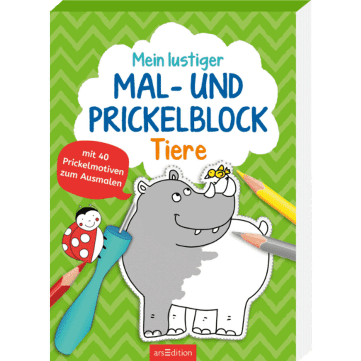 Thumbnail - Ars Edition Mein Lustiger Mal- Und Prickelblock Tiere