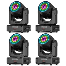 4PCS UKING 3D Laser Animation Moving Head Light Full-Color Effect Stage DJ Beam