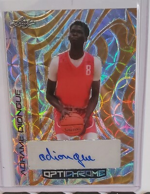 Adrame Diongue 2023 Leaf Optichrome GOLD SCOPE Auto Autograph #1/1