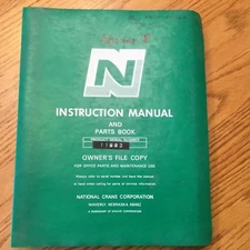 National SERIES 8 TRUCK CRANE SERVICE MANUAL PARTS OPERATION MAINTENANCE INSTALL