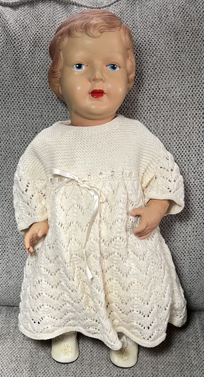 Vintage 22” 40s Cascelloid Palitoy Princess Elizabeth Doll England
