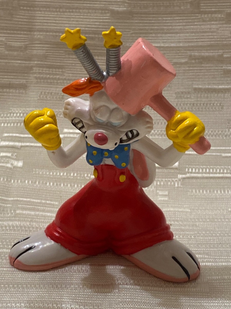 あまみん様← EL croquis ROGER BOLITHAUSER VTg Roger Rabbit w/hammer Mini Figure 1987 Disney Amblin PVC Toy