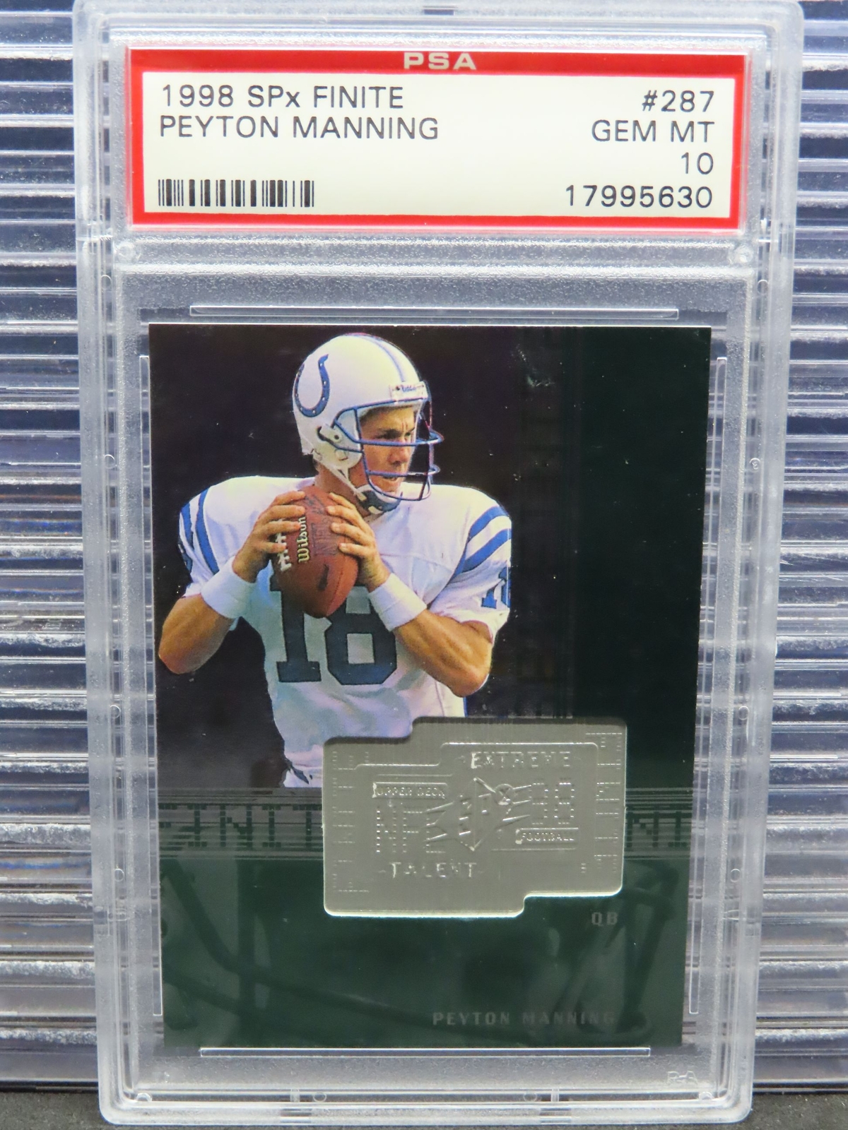 Peyton Manning SPx Finite #287 Base