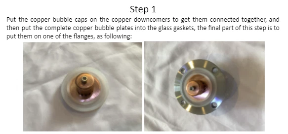 2" Tri Abrazadera Vidrio Alcohol Destilador Burbuja 4 Platos Columna de Reflujo Se Adapta a Barriles de Cerveza Foto 4 de 4