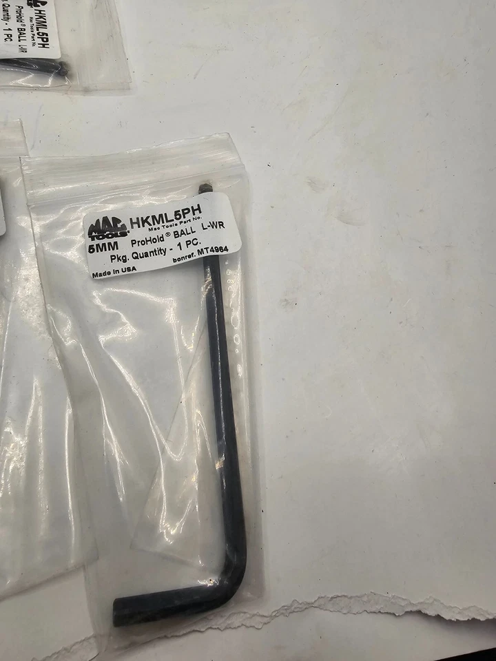 (QTY 5) Mac Tools ProHold® HKML5PH Long Arm Ball-End Hex L-Key 5mm - Image 2 of 4