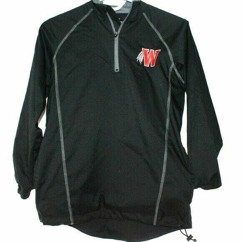 Mizuno Warriors Youth Sports Half Zip Front Windbreaker Pullover Youth Medium