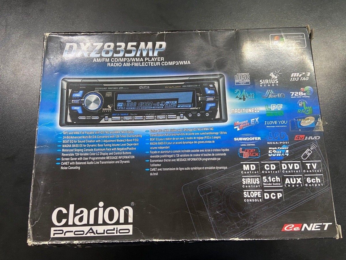 CLARION PROAUDIO DXZ835MP RECEIVER WITH CD CHANGER CONTROLS