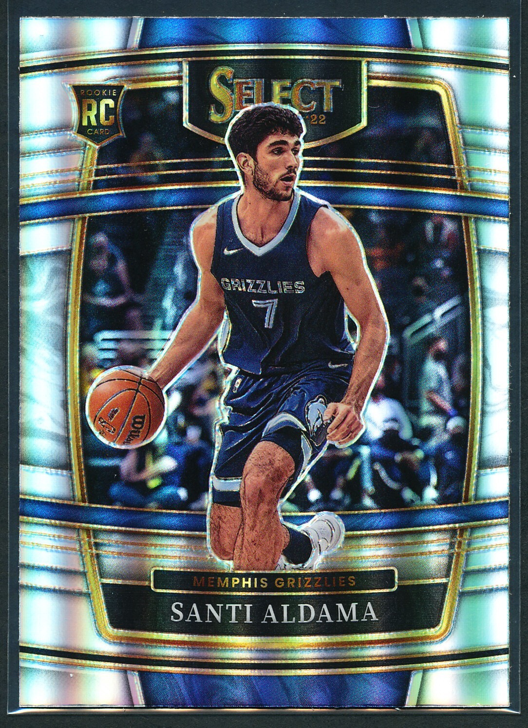 Santi Aldama 2021-22 Panini Select Silver Concourse Prizm Rookie RC #64