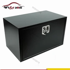 30" x 18" x 18" Black Underbody Alloy Steel Truck Tool Box Trailer Tool Storage