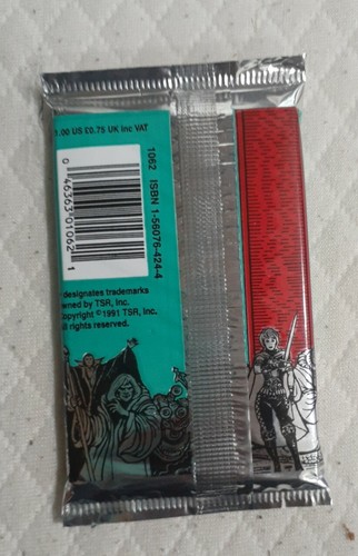 18 SEALED pack of 1991 Premiere SERIES 1 TSR Collector Cards Dungeons & Dragons - Picture 3 of 3