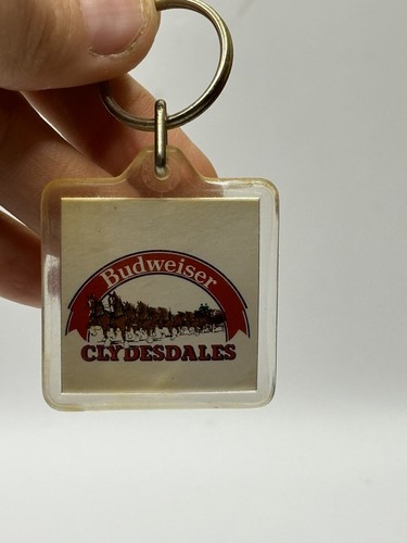 Llavero de cerveza Budweiser 1986 Clydesdales Anheuser Busch vintage - Imagen 1 de 5