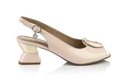 Authentic Marino Fabiani Italian Designer Sandals Beige