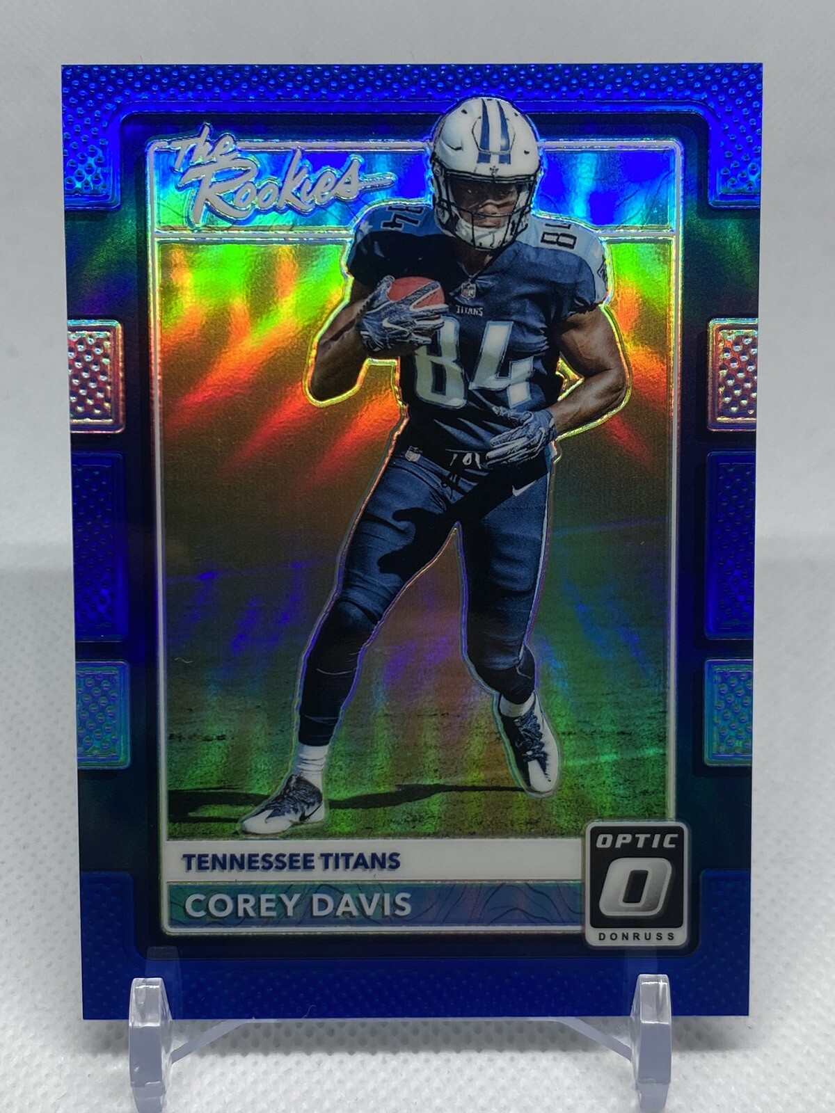 Corey Davis 2017 Panini Donruss Optic The Rookies Insert RC Blue Prizm 025/149