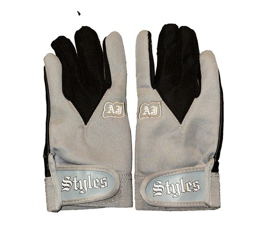 Authentic AJ Styles Wrestling Gloves. Black & Blue Replica Set