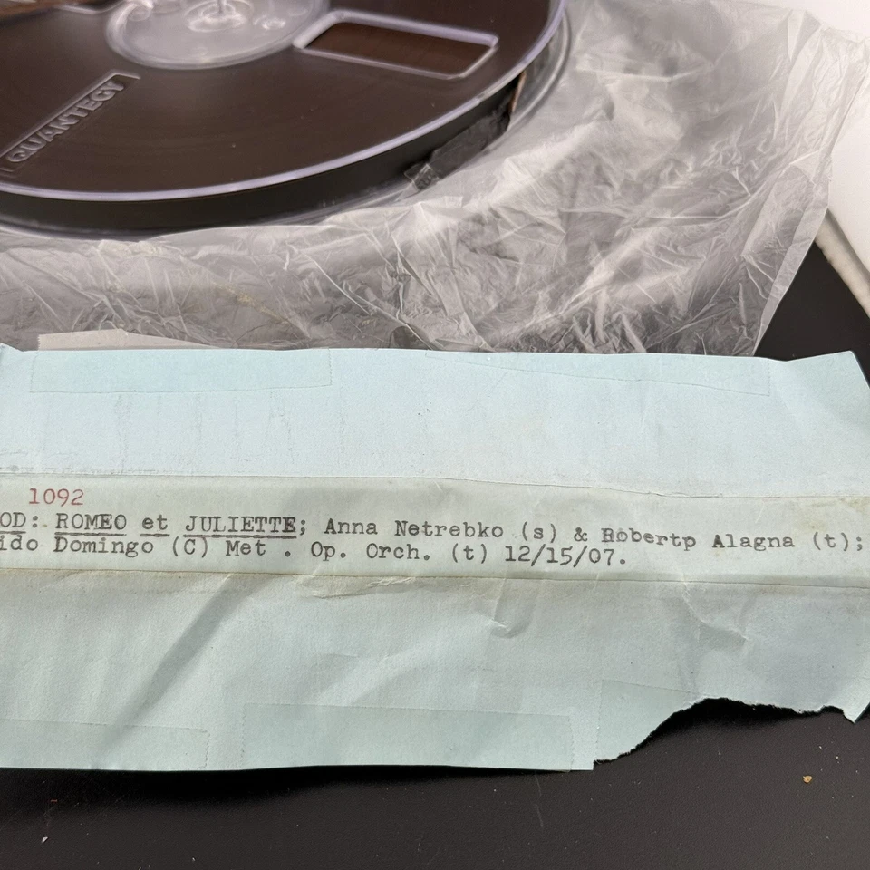 Cinta de audio Quantegy 499 Grand Master Gold Studio Master 1/4" 1200' usada Foto 3 de 4