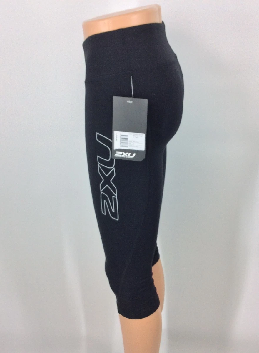 2XU HYOPTIK THERMAL REFLECTIVE COMPRESSION TIGHTS WOMENS BLACK 3/4 LENGTH  RRP£80