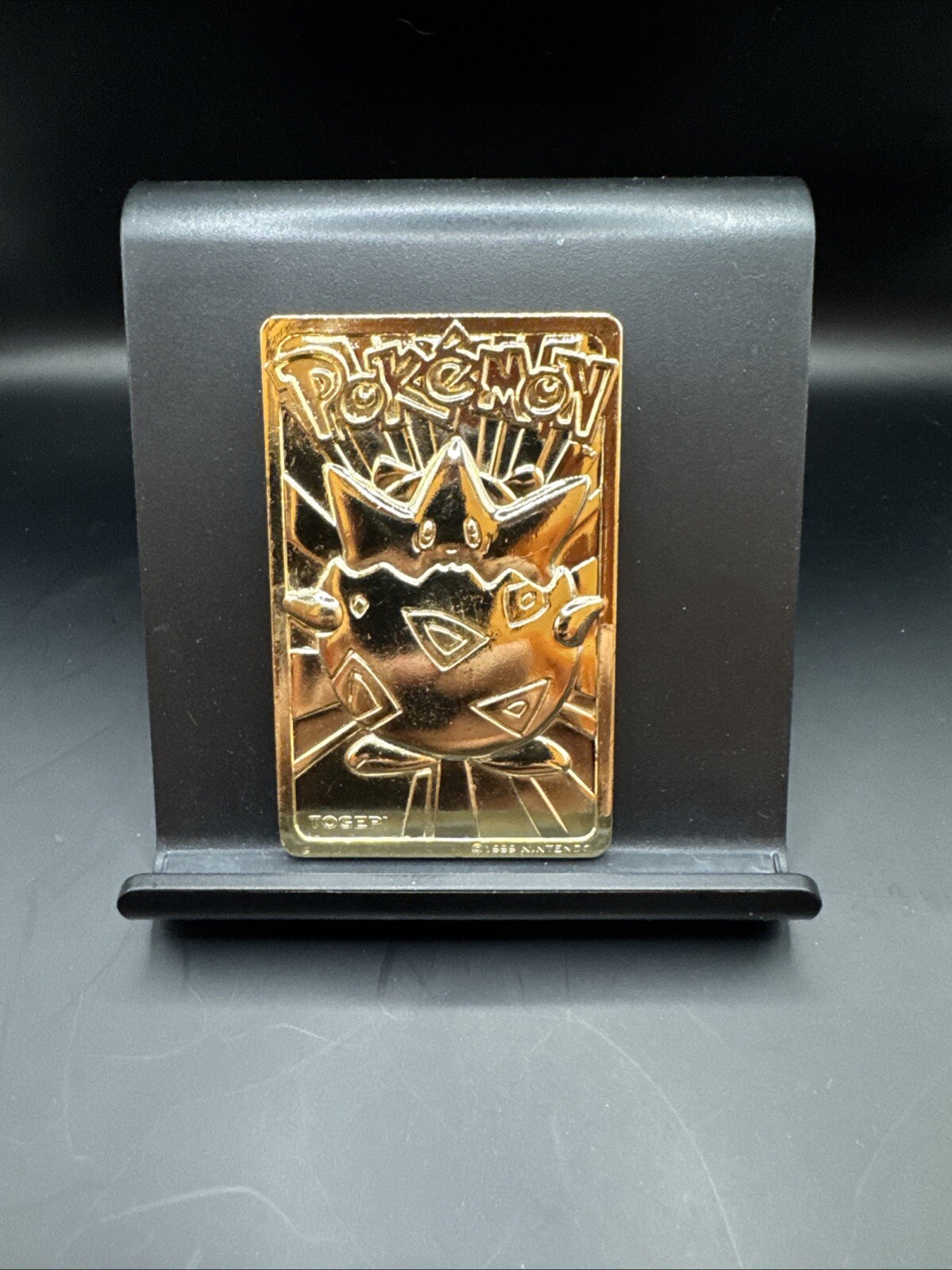 Pokemon 23K Gold Plated Togepi Trading Card 1999 Burger King Limited Edition