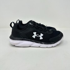 Under Armour Assert 9 Black Athletic Comfort Casual Shoes Sneakers Youth Size 4