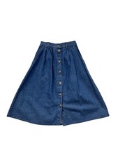 Vintage Cherokee Denim Button-Front A-Line Skirt Size 14 8822