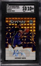 Anthony Davis 2019 Mosaic Scripts Orange Prizm Lakers SGC 10