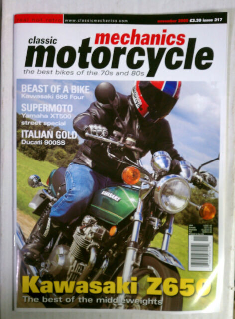 MOTORCYCLE MECHANICS BACK ISSUE HARLEY DIRT HONDA 2005 NOVEMBER KAWASAKI Z650