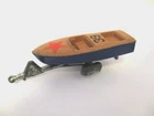 Vintage Lesney Moko Matchbox METEOR Sports Boat (Solid Metal) with Trailer