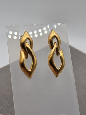 Gold coole S Ohrstecker Vintage Monet 80er 90er matt Türklopfer