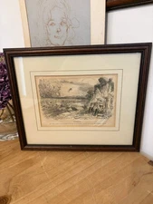 Fly Fishing Sporting Cartoon Style Humorous Vintage Illustration