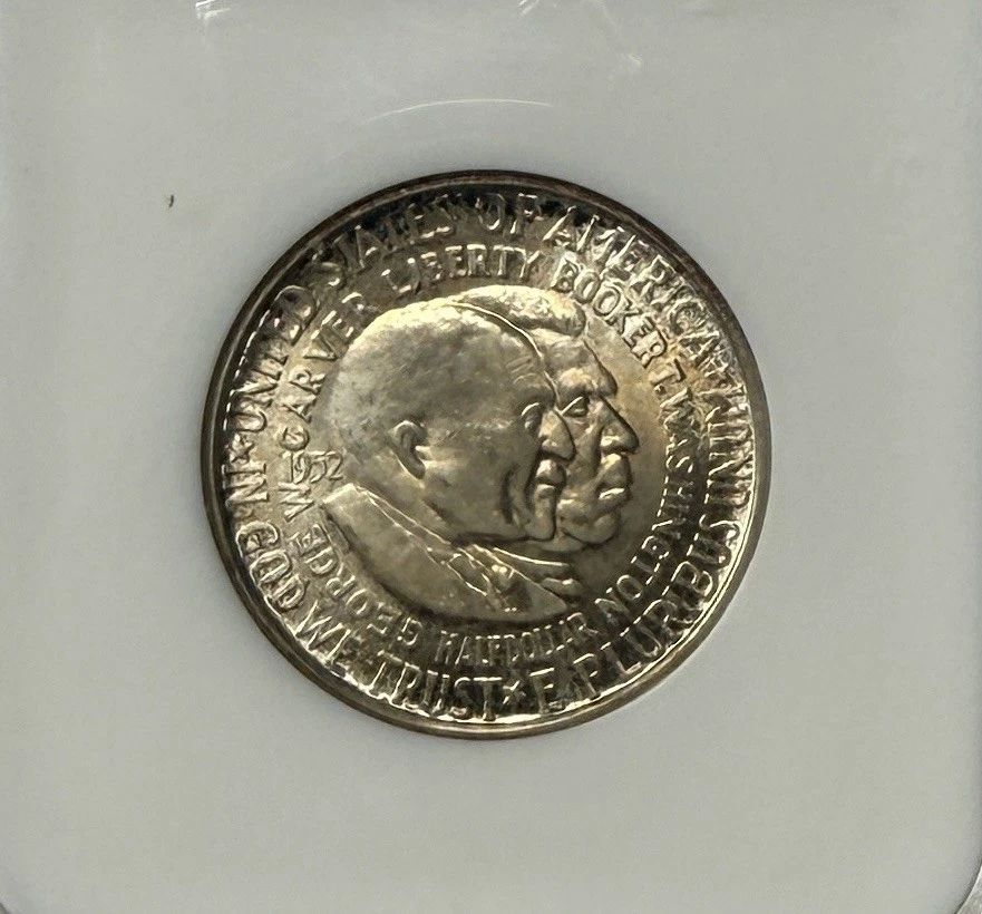 1952 WASHINGTON-CARVER COMMEMORATIVE HALF DOLLAR NGC MS65 OLD FATTY HOLDER - Image 2 of 3