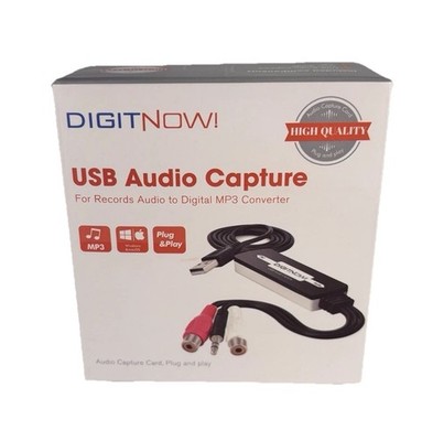 DigitNow! USB Audio Capture - Records Audio to Digital MP3 Converter - Open Box